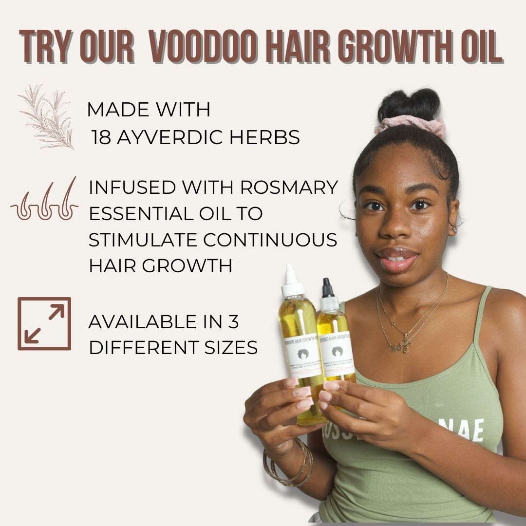 Mini Organic Voodoo Hair Growth Oil 1oz Bottle - Glossed By Nae Cosemetics