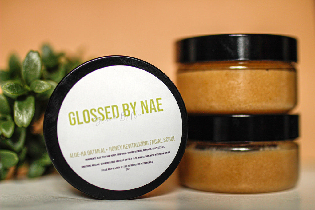 Aloe-Ha: Oatmeal Honey Facial Scrub - Glossed By Nae Cosemetics